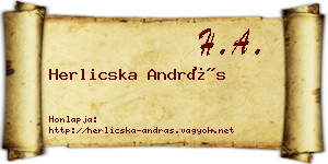 Herlicska András névjegykártya