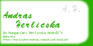 andras herlicska business card